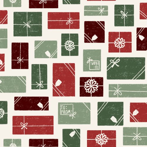 christmas gift fabric design