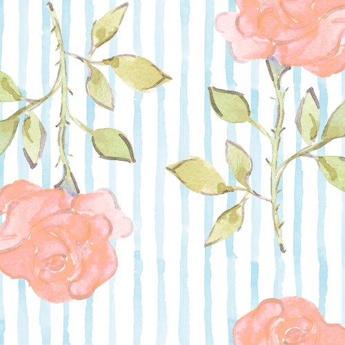 roses on stripe background