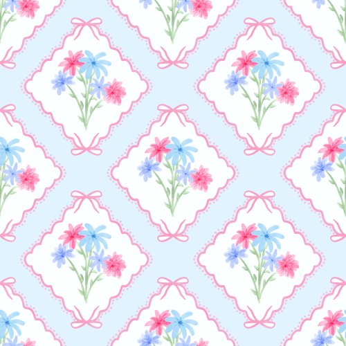 pastel floral frames