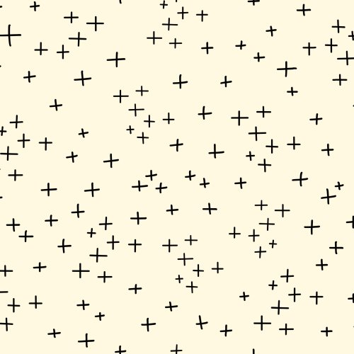 small black crosses on beige background