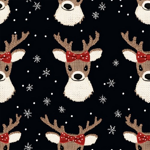 knitted christmas reindeer