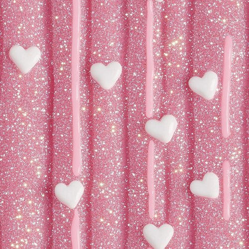 pink glitter hearts