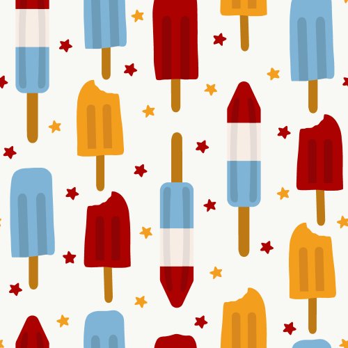 Red, white and blue popsicles perfect for 4th of July
