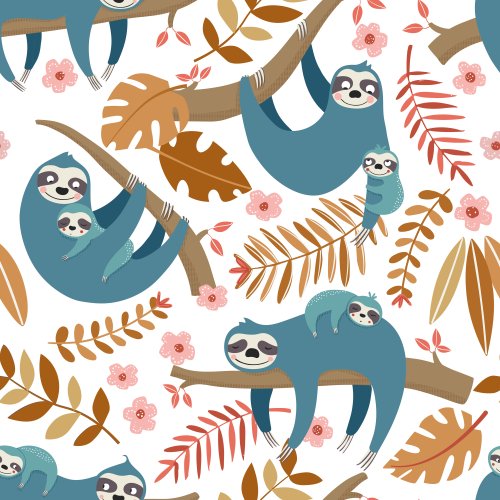 sloths in trees design