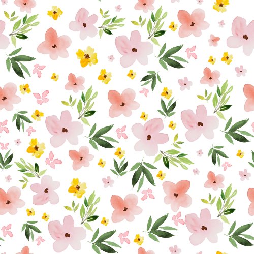 pink and yellow watercolor flowers