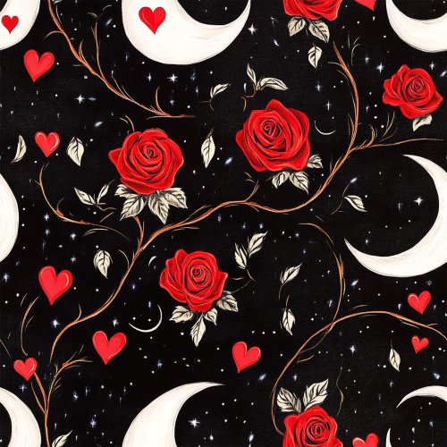 valentines' day moon and roses