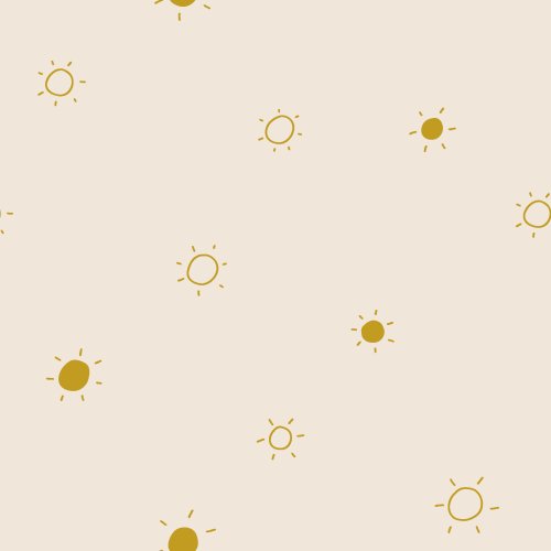 Little sunshines speckled as a polka dot in minimal line art style, as part of the desert mountain biking collection.