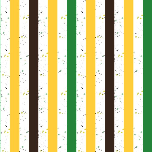 green, white, yellow, and brown vertical stripes