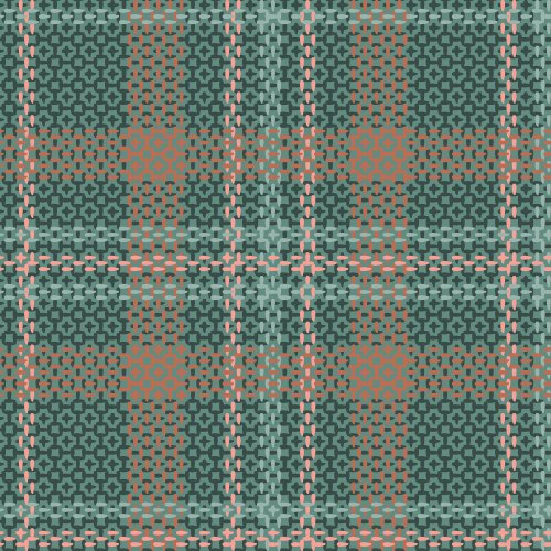 green and orange fall plaid design