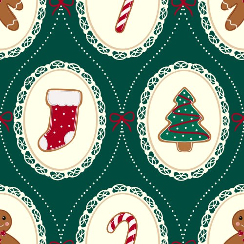 Christmas cookies inside cameos 