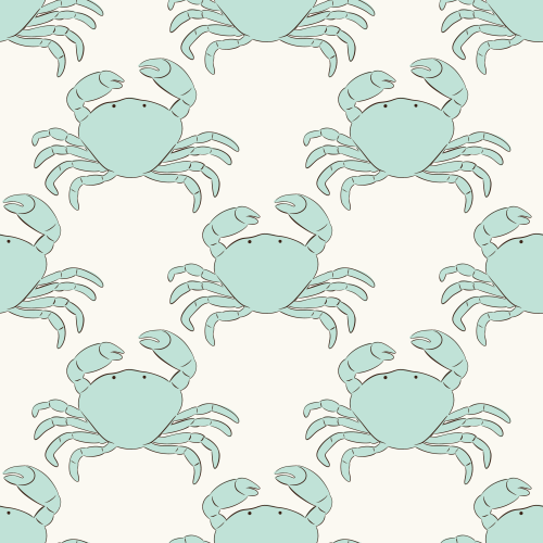 Cute crabs in pastel colours 