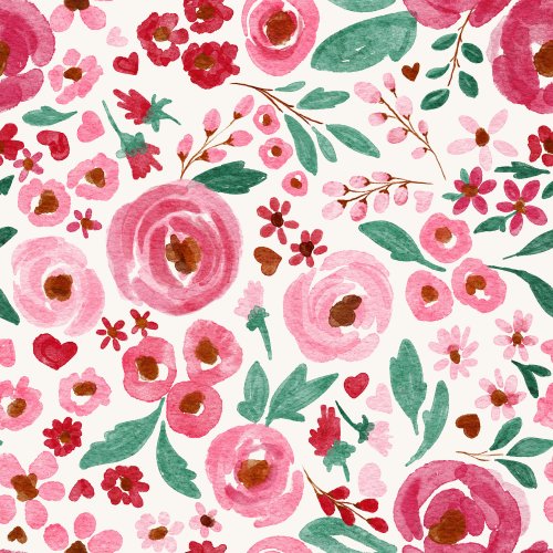 watercolor valentine's day floral