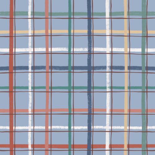 hand drawn plaid with multiple colors 