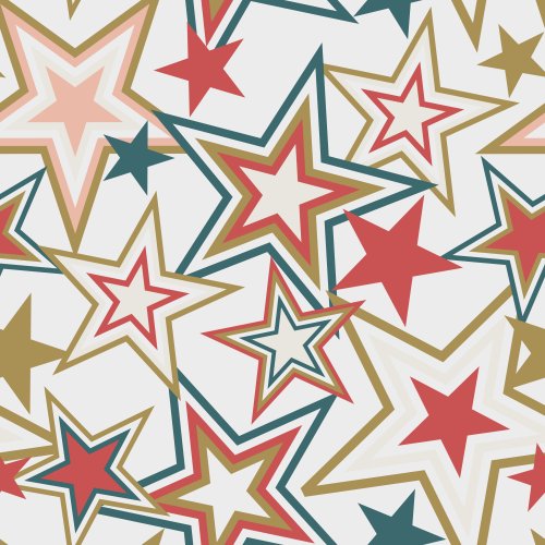 Scattered stars multicolor pattern