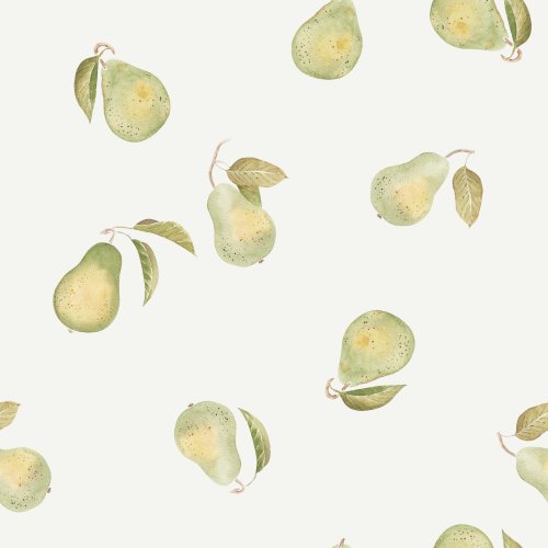 Green Watercolor Pears