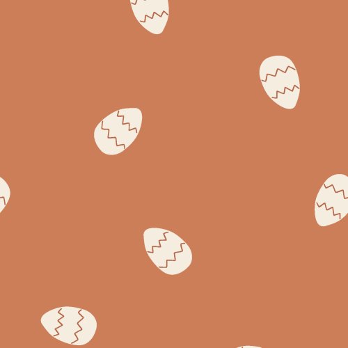 A scatter of minimal easter eggs with earth tones perfect for gender neutral Easter prints and boy apparel or dog bandanas