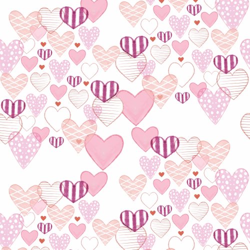 Valentines day design with pink watercolor hearts