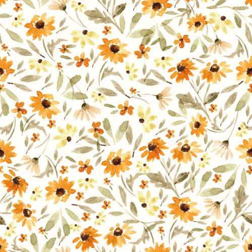 Ditsy watercolor sunflowers 