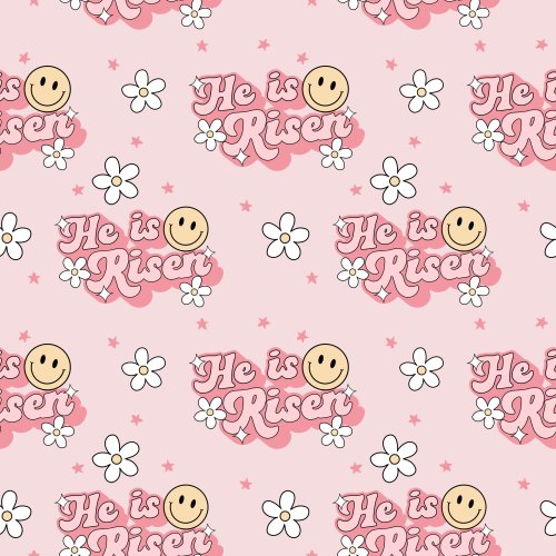 he is risen easter fabric design