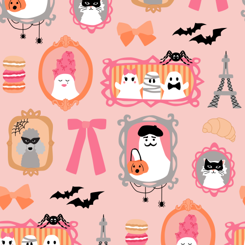 pink ghost halloween