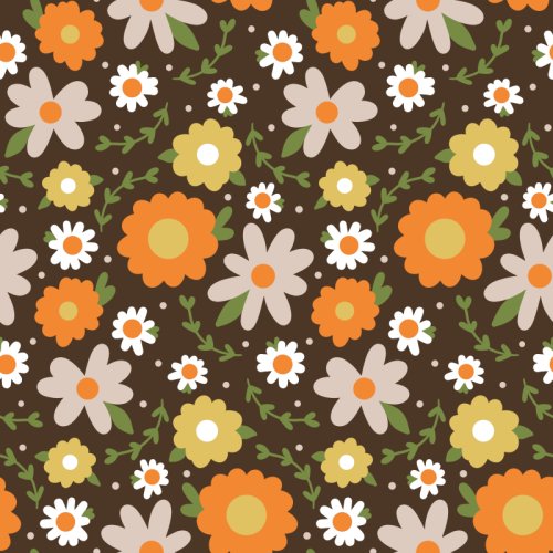 fall colored flowers on a brown background