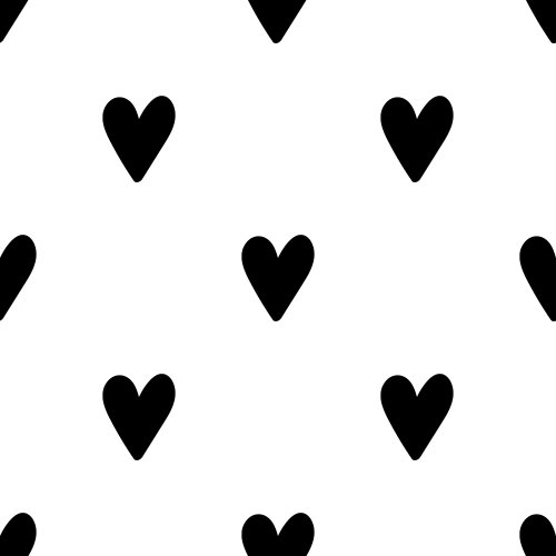 hearts staggered across a solid background