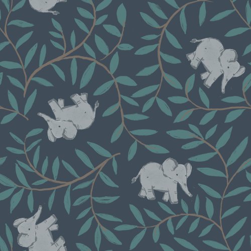 elephant and vine leaves