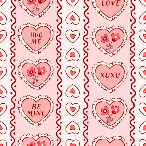 valentine hearts and stripes