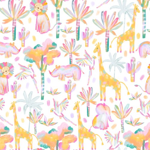 colorful safari animals