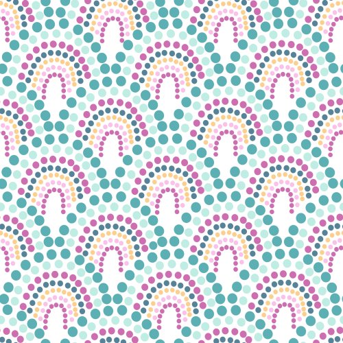 dotted rainbow shape mermaid scale design