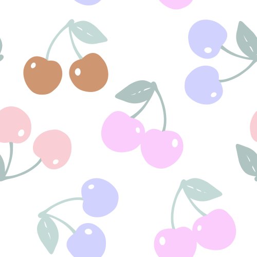 pastel color cherries