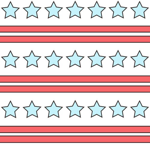 red white and blue stars and stripe design