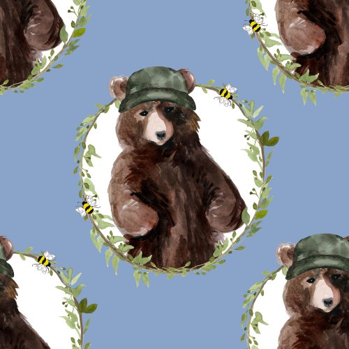 brown bear in hat design