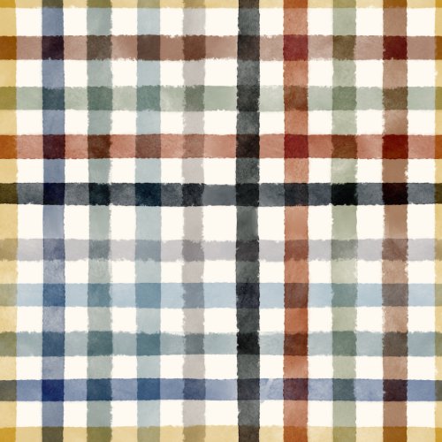 hand drawn gingham plaid with multiple colors