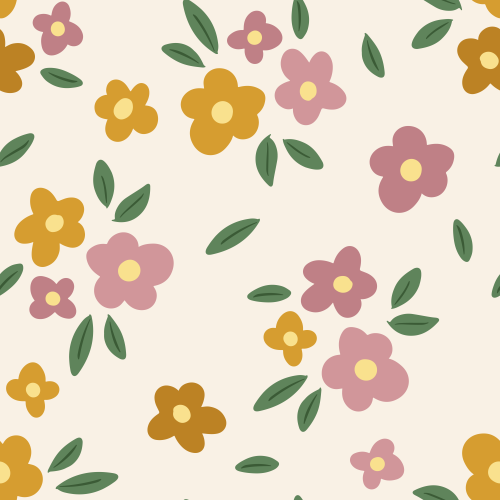 Non directional Spring flowers in soft tones