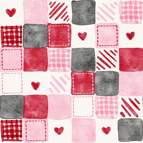 valentine's day quilted patchwork