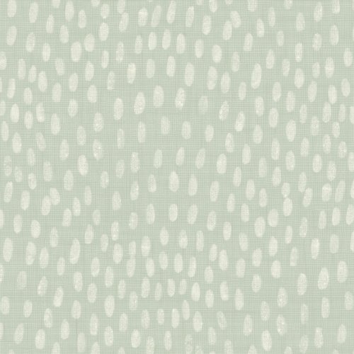 Simple repeating scallop design with soft curved spotty arches creating an organic pattern on a linen textured background.