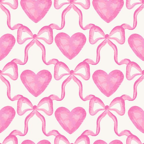 hearts with bows valentines day design