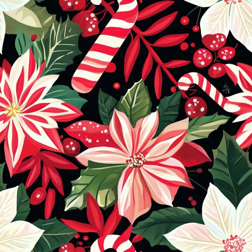 christmas floral with candy canes