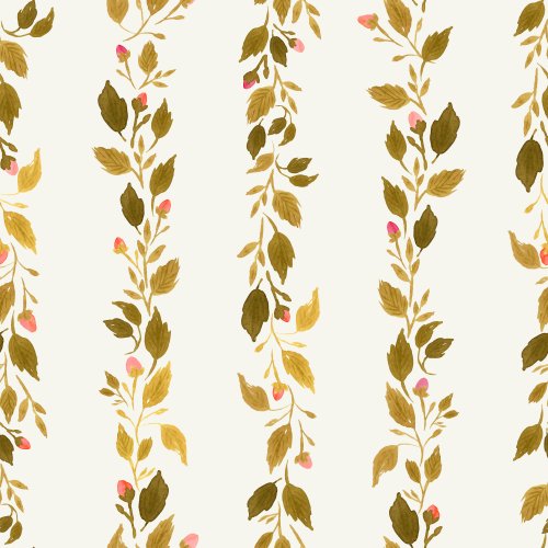 Strawberry Vine is a cute coordinate print from the Sweet As Strawberries Collection, a vertical print suitable for homewares and kids apparell.