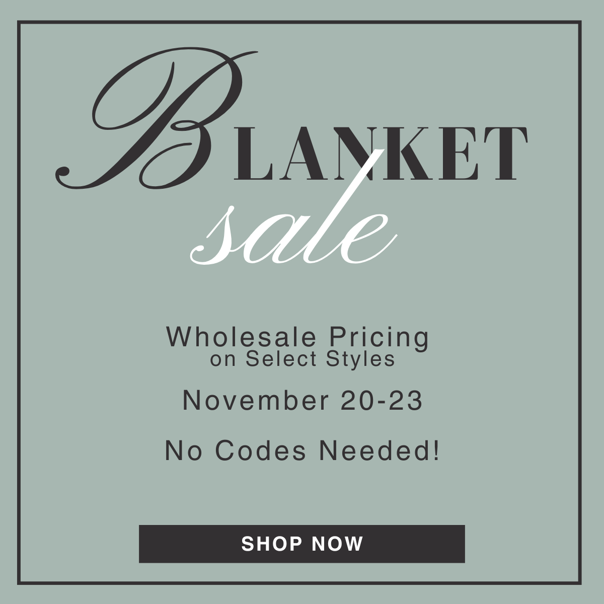 blanket sale graphic