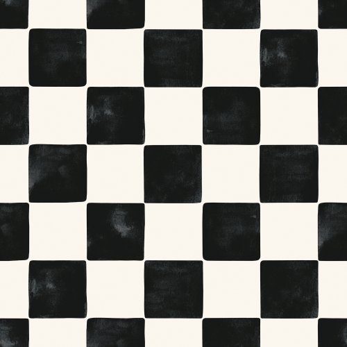 black and white checkers with smiley face and scripture