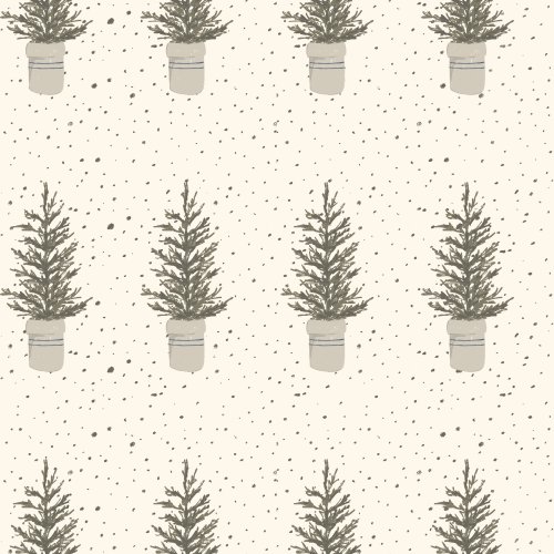 pine trees in pots