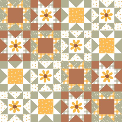 Sunflower and Daisy patchwork