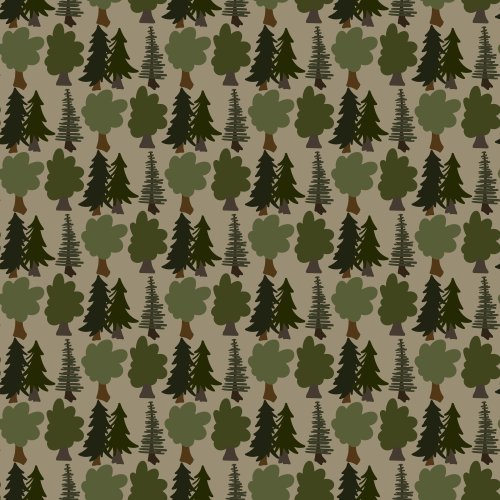 forest scene on a tan background