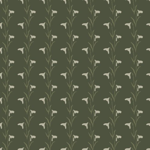 Graceful snowdrop design evokes a sense of natural beauty and class for a little Christmas vintage charm