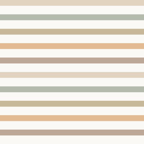 Brown, orange and green stripes, earth tones.