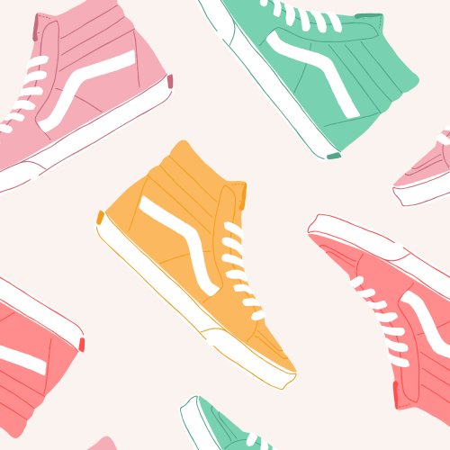 Cute and colorful high top sneakers by Ashes and Ivy.