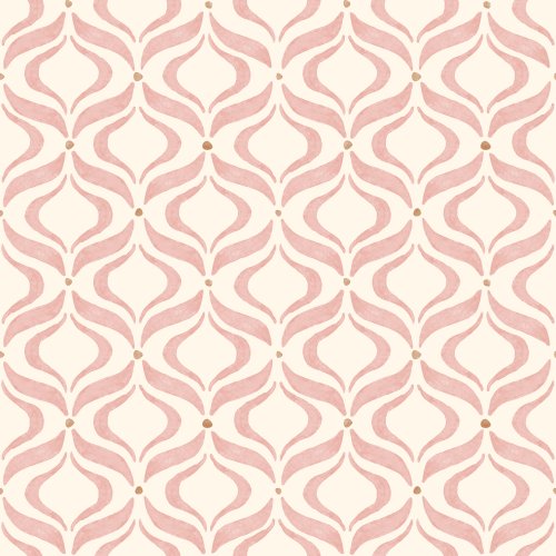 Watercolor ogee pattern