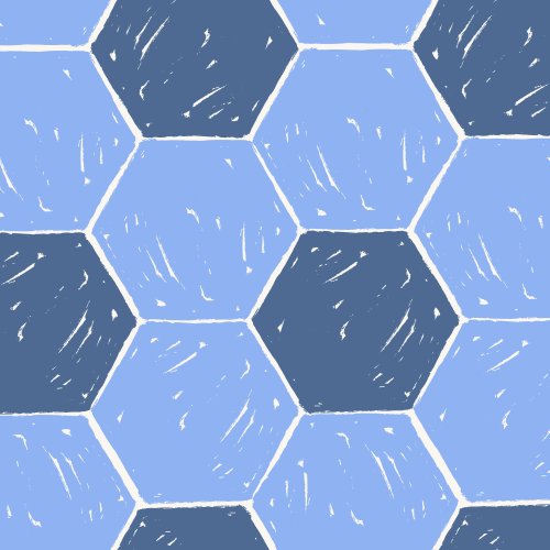 hand drawn honeycomb geometric